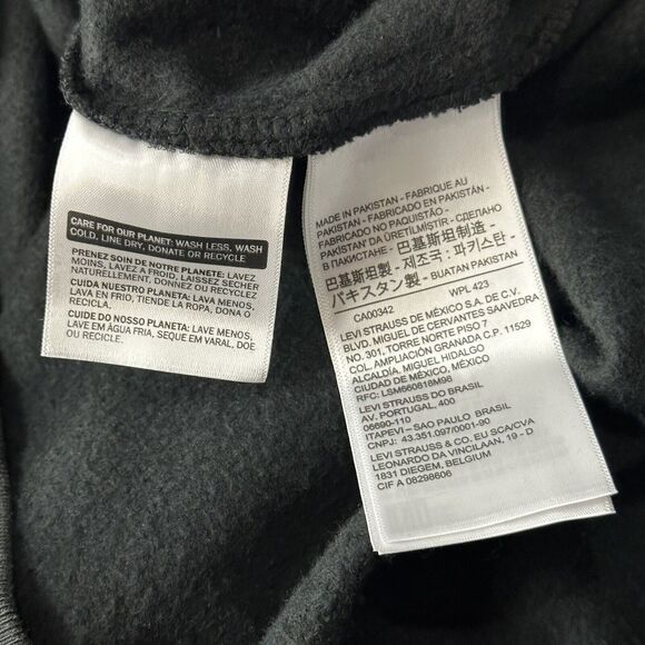 Levi's 2X-Large Sweatshirt Stretch Long Sleeve Black Logo Crew Neck Pullover New - Picture 8 of 13